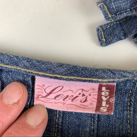 Levi's Chambray Sleeveless Tank Top size 10 - Picture 6 of 7